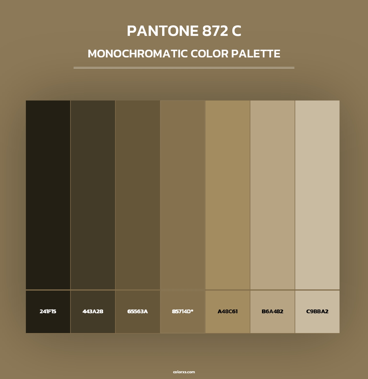 PANTONE 872 C - Monochromatic Color Palette