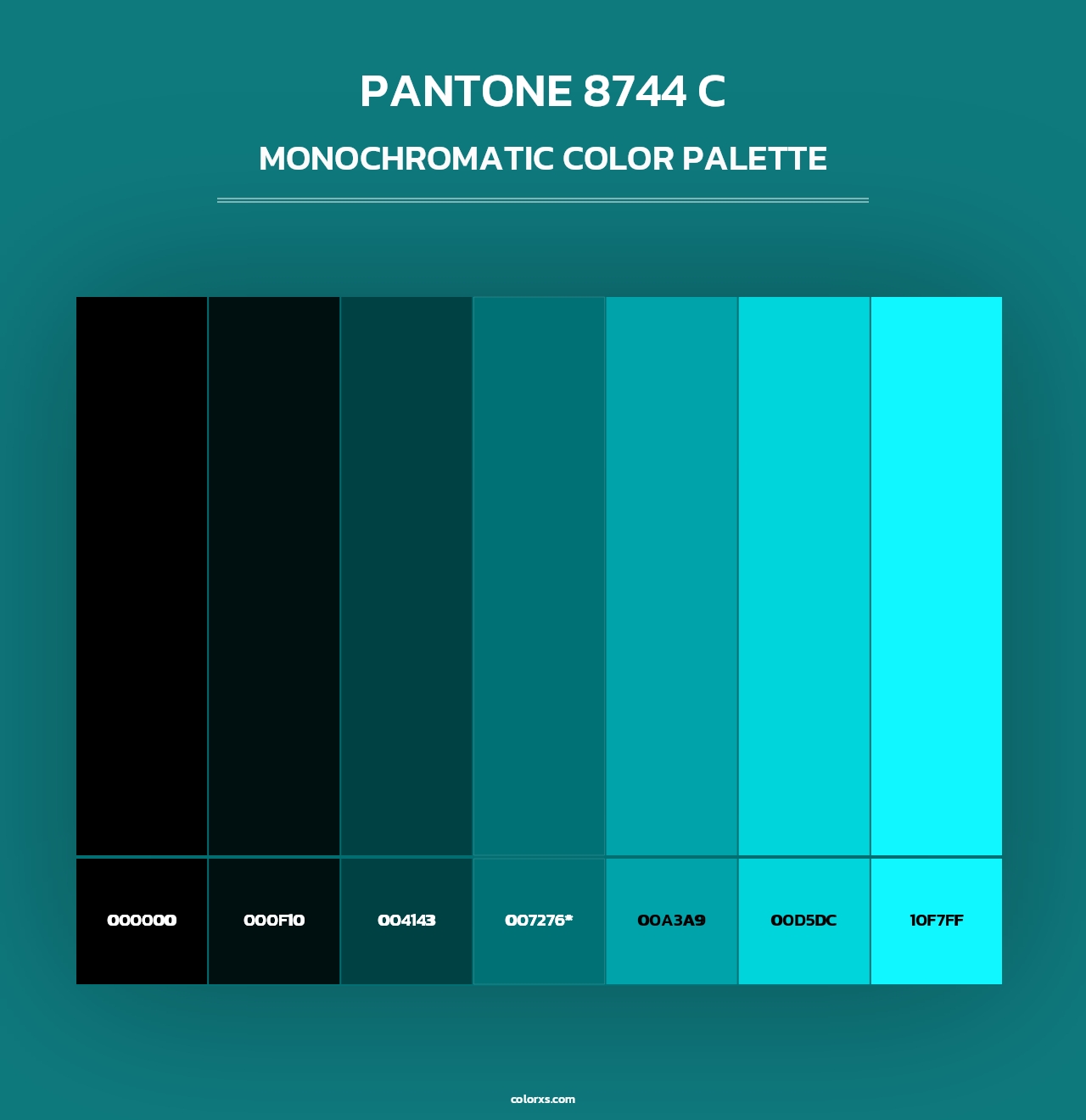 PANTONE 8744 C - Monochromatic Color Palette