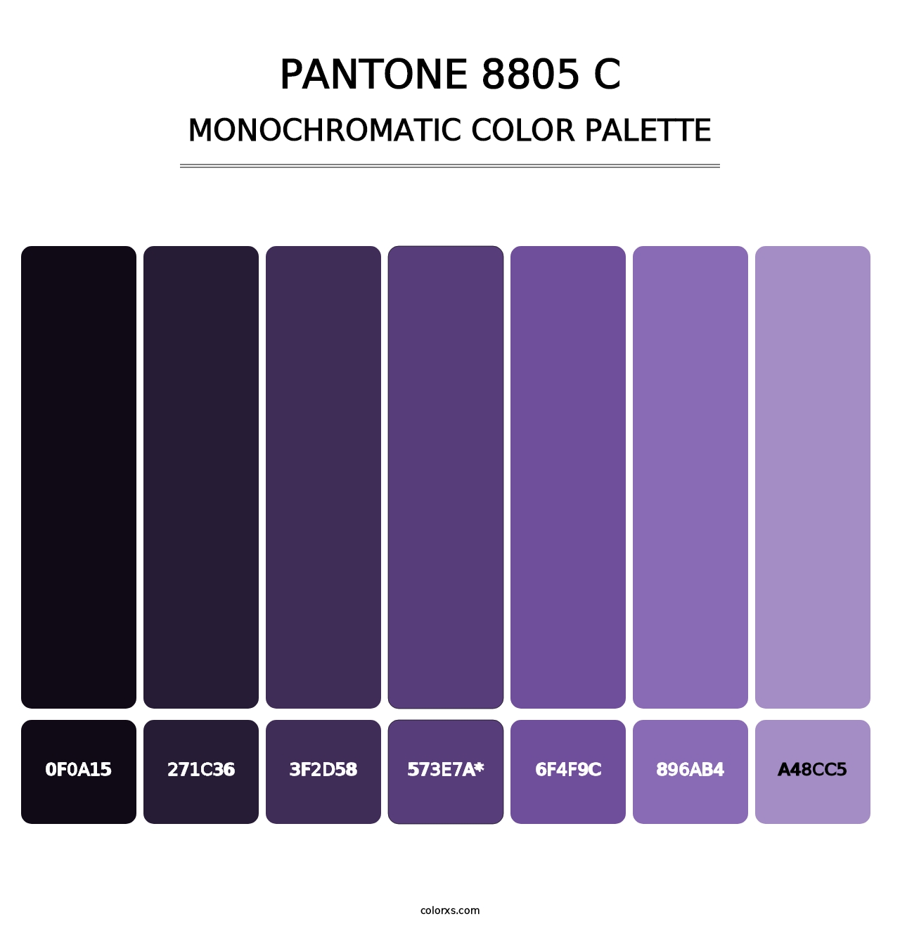 PANTONE 8805 C - Monochromatic Color Palette