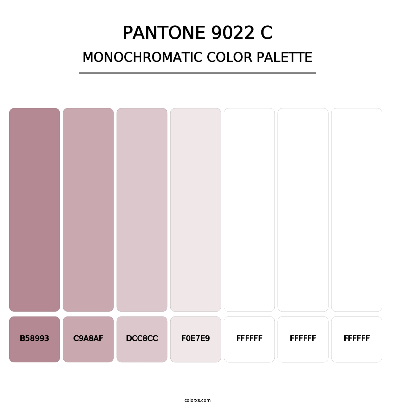 PANTONE 9022 C - Monochromatic Color Palette