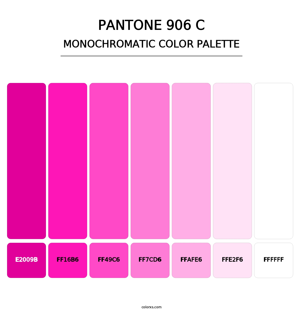 PANTONE 906 C - Monochromatic Color Palette