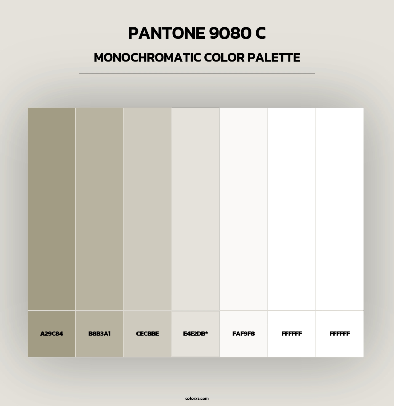 PANTONE 9080 C - Monochromatic Color Palette