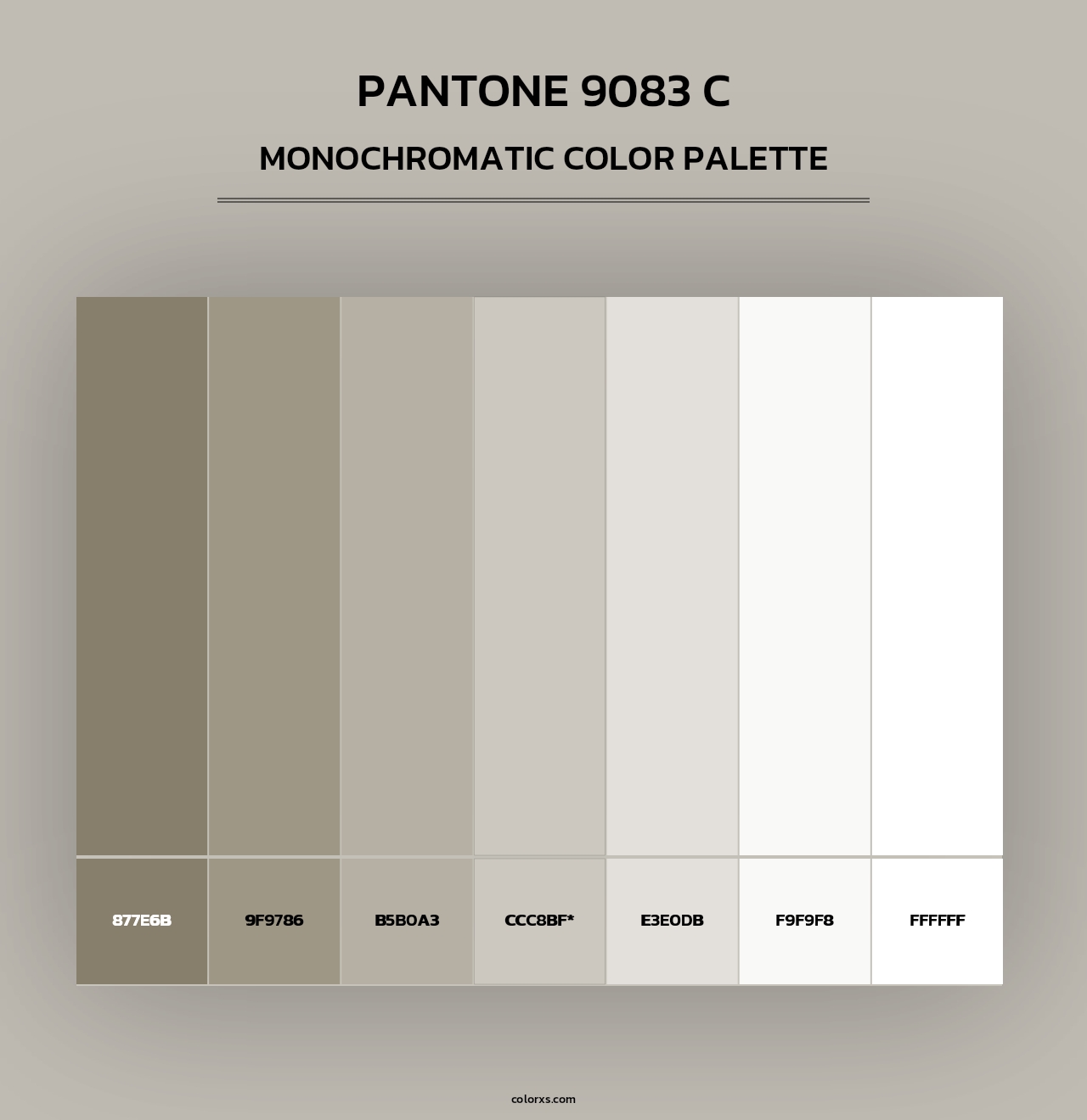 PANTONE 9083 C - Monochromatic Color Palette