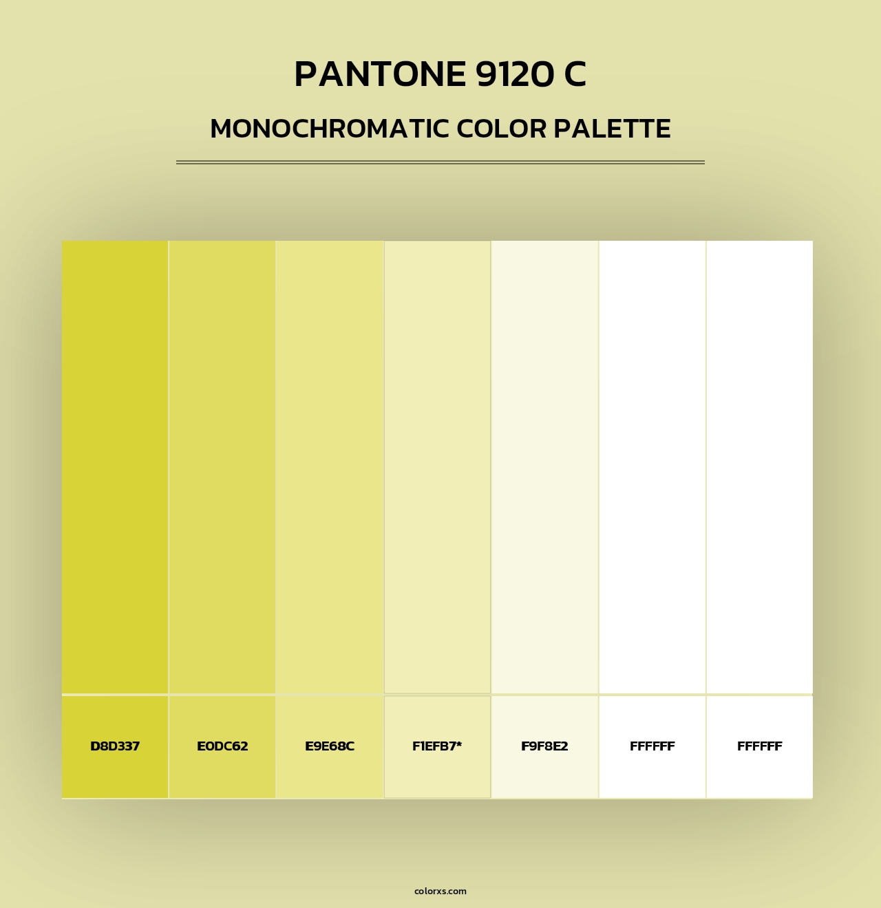 PANTONE 9120 C - Monochromatic Color Palette
