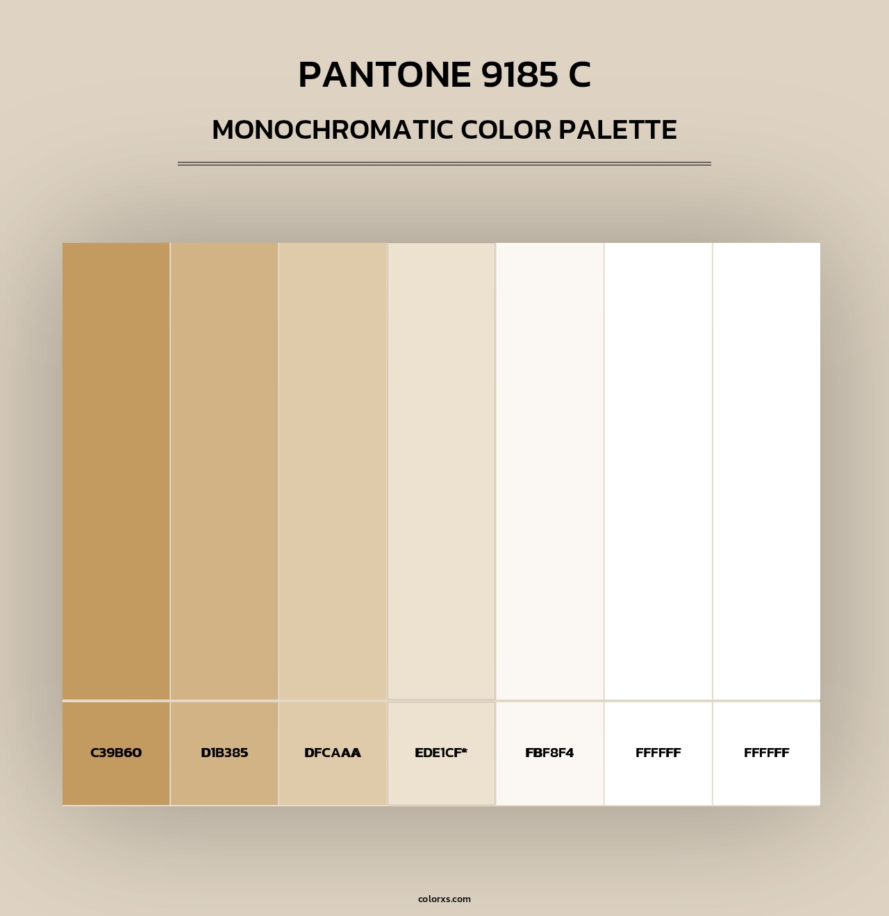 PANTONE 9185 C - Monochromatic Color Palette