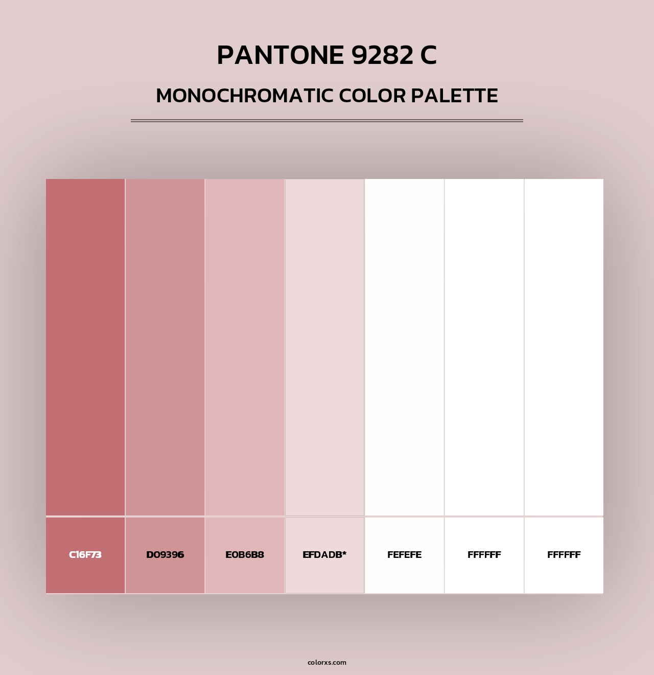 PANTONE 9282 C - Monochromatic Color Palette