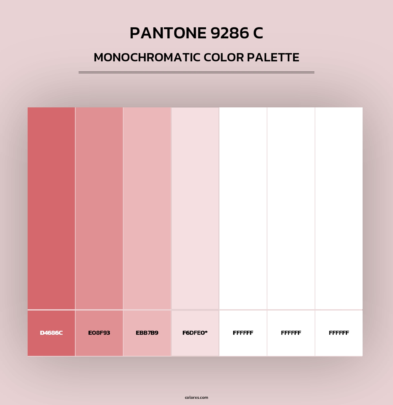 PANTONE 9286 C - Monochromatic Color Palette