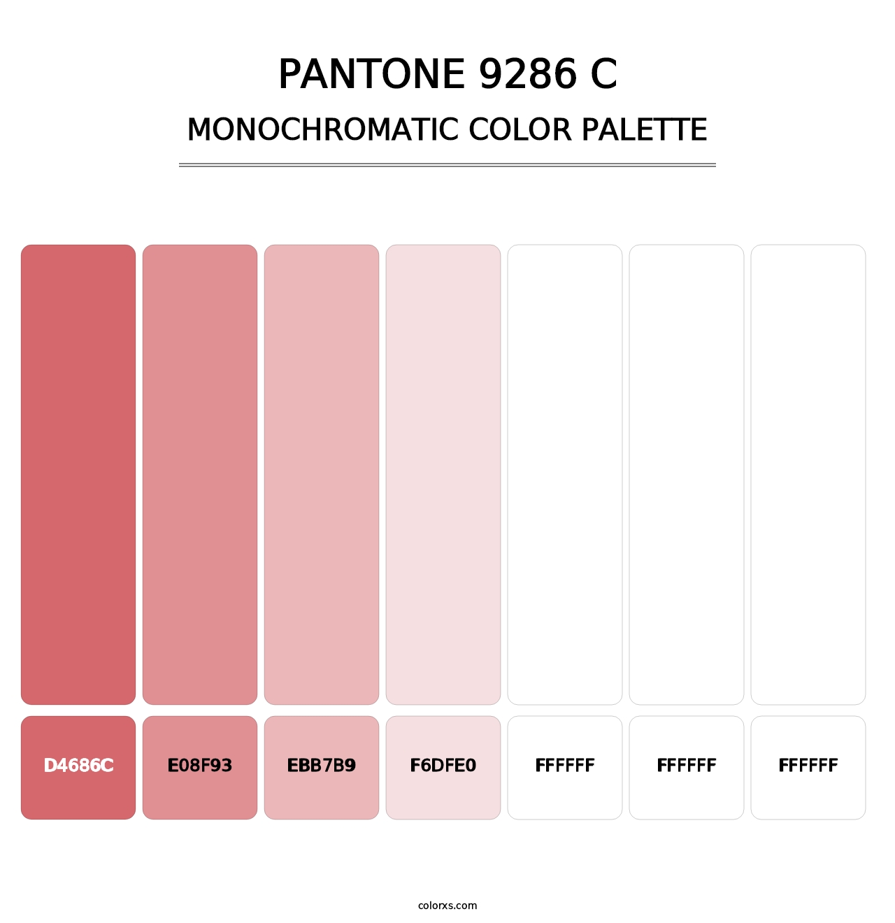 PANTONE 9286 C - Monochromatic Color Palette