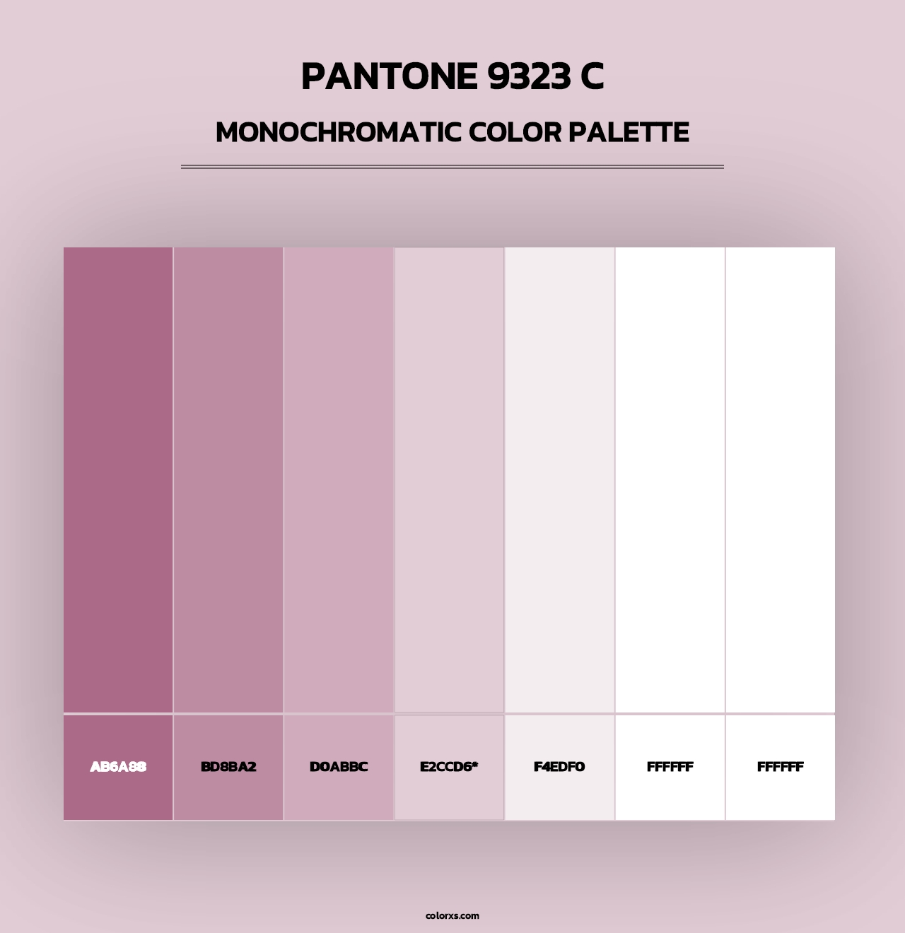 PANTONE 9323 C - Monochromatic Color Palette