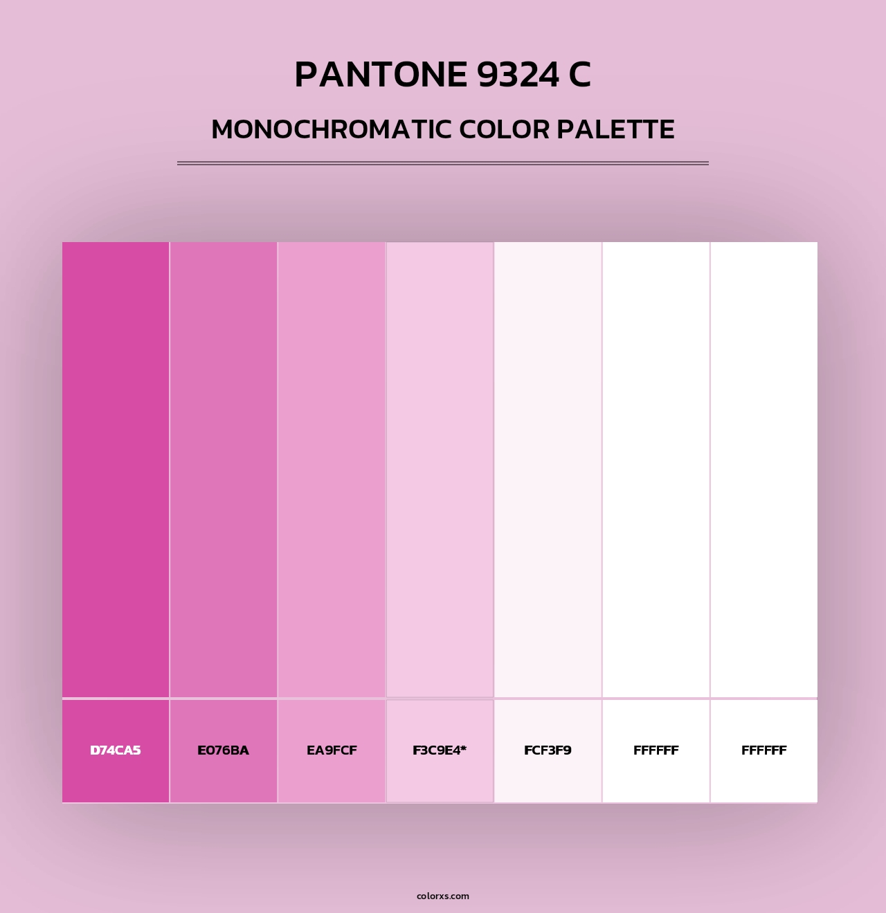 PANTONE 9324 C - Monochromatic Color Palette