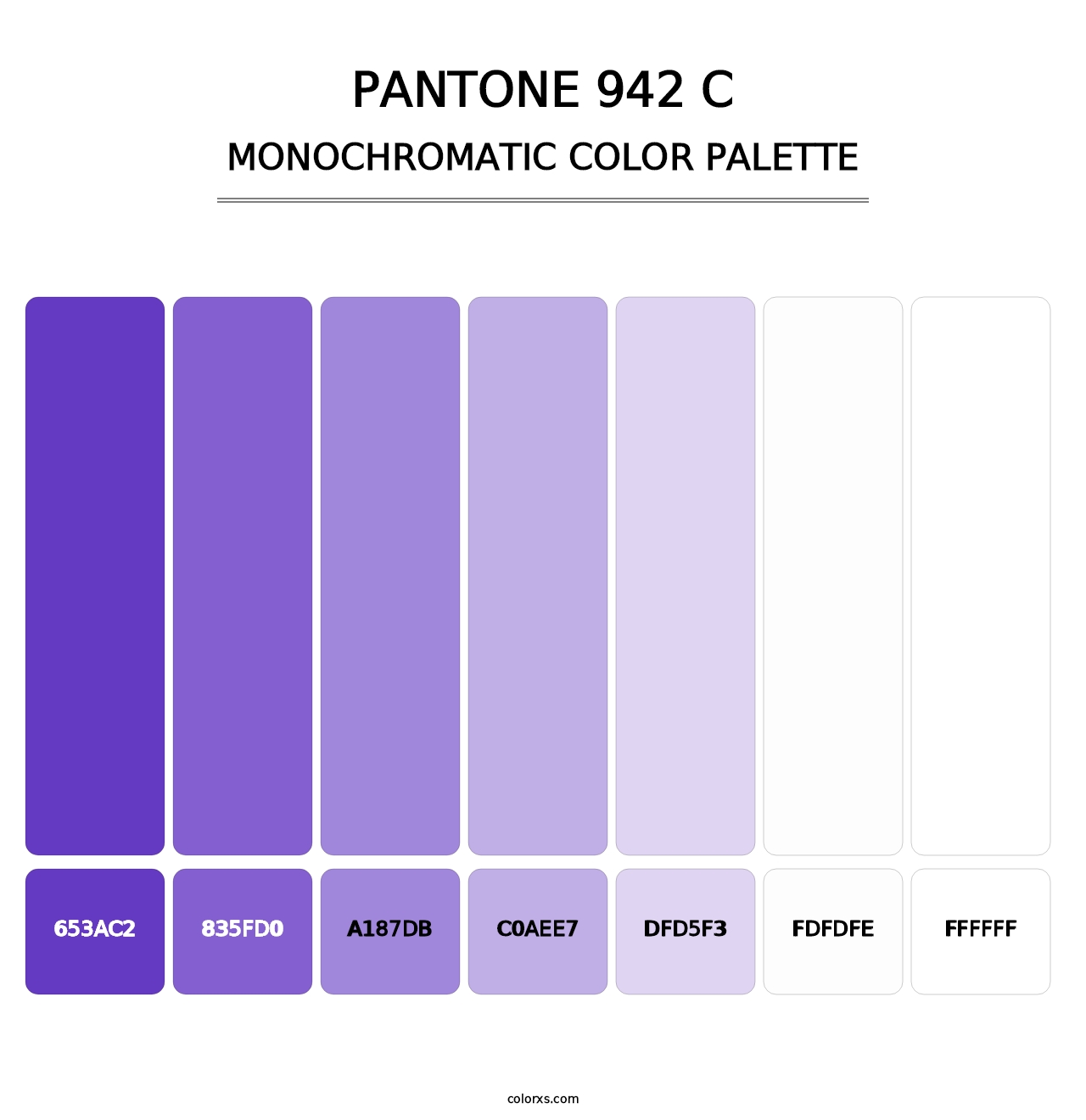 PANTONE 942 C - Monochromatic Color Palette