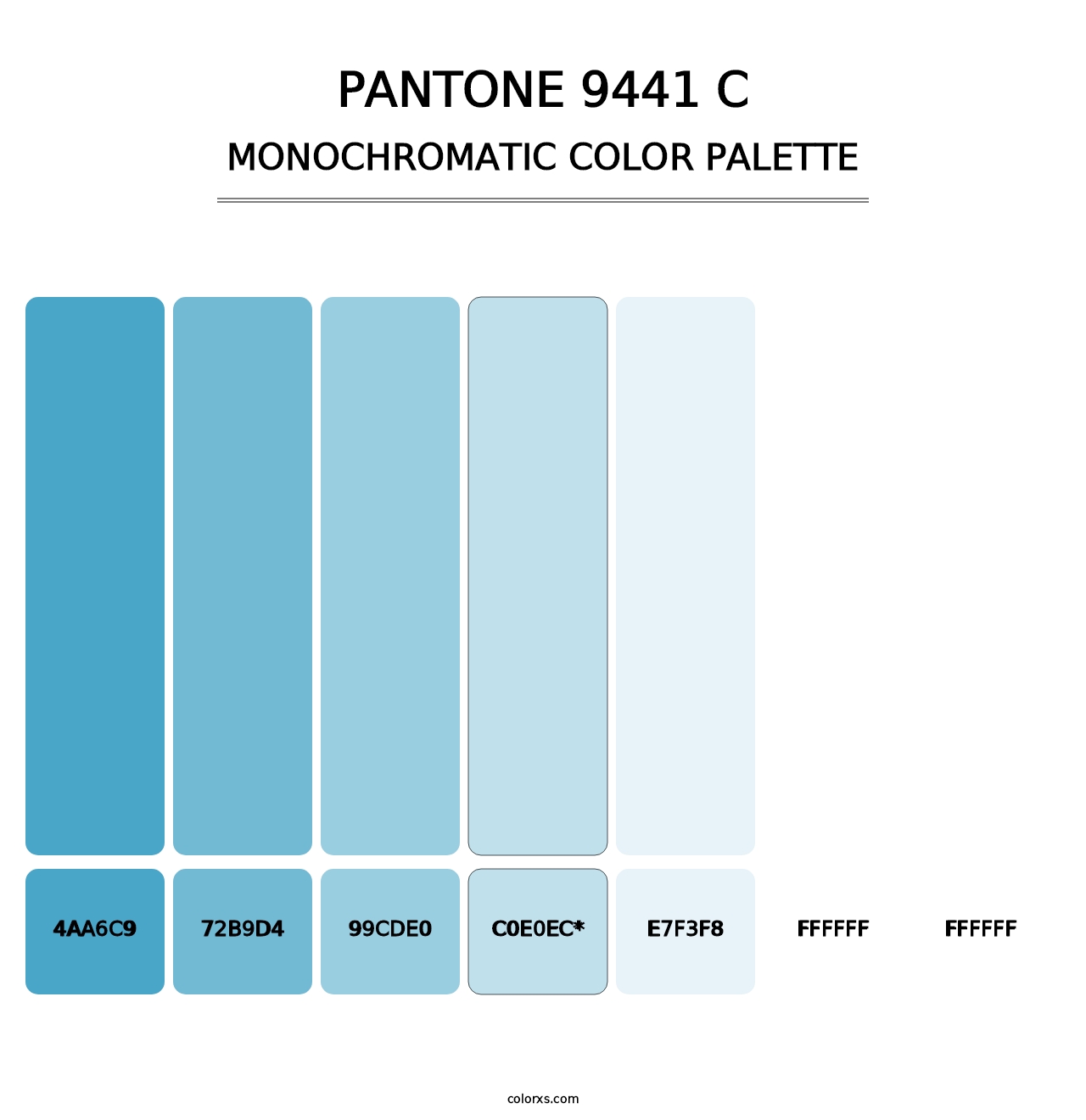 PANTONE 9441 C - Monochromatic Color Palette