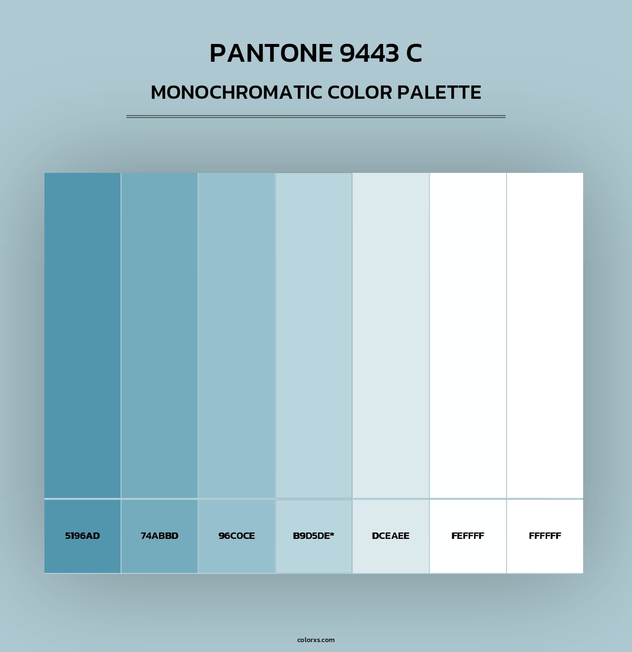 PANTONE 9443 C - Monochromatic Color Palette