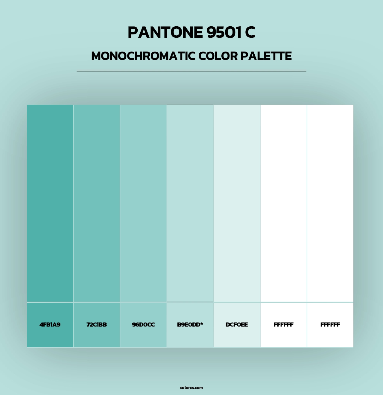PANTONE 9501 C - Monochromatic Color Palette
