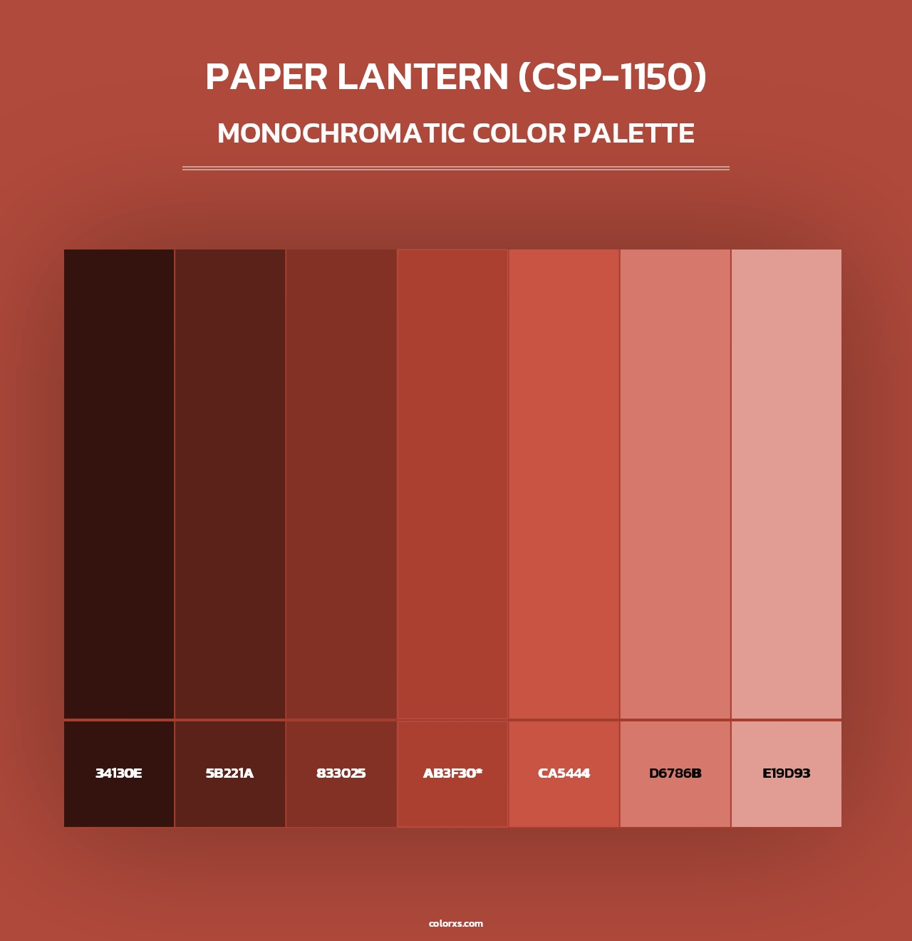 Paper Lantern (CSP-1150) - Monochromatic Color Palette