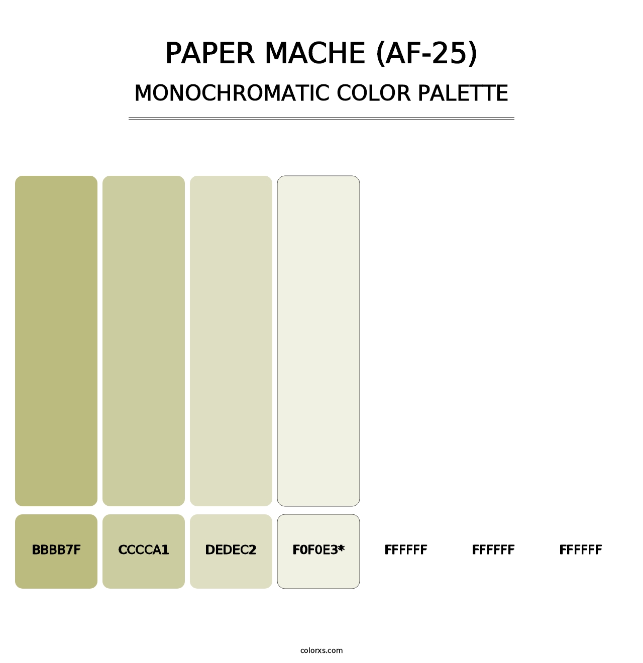 Paper Mache (AF-25) - Monochromatic Color Palette