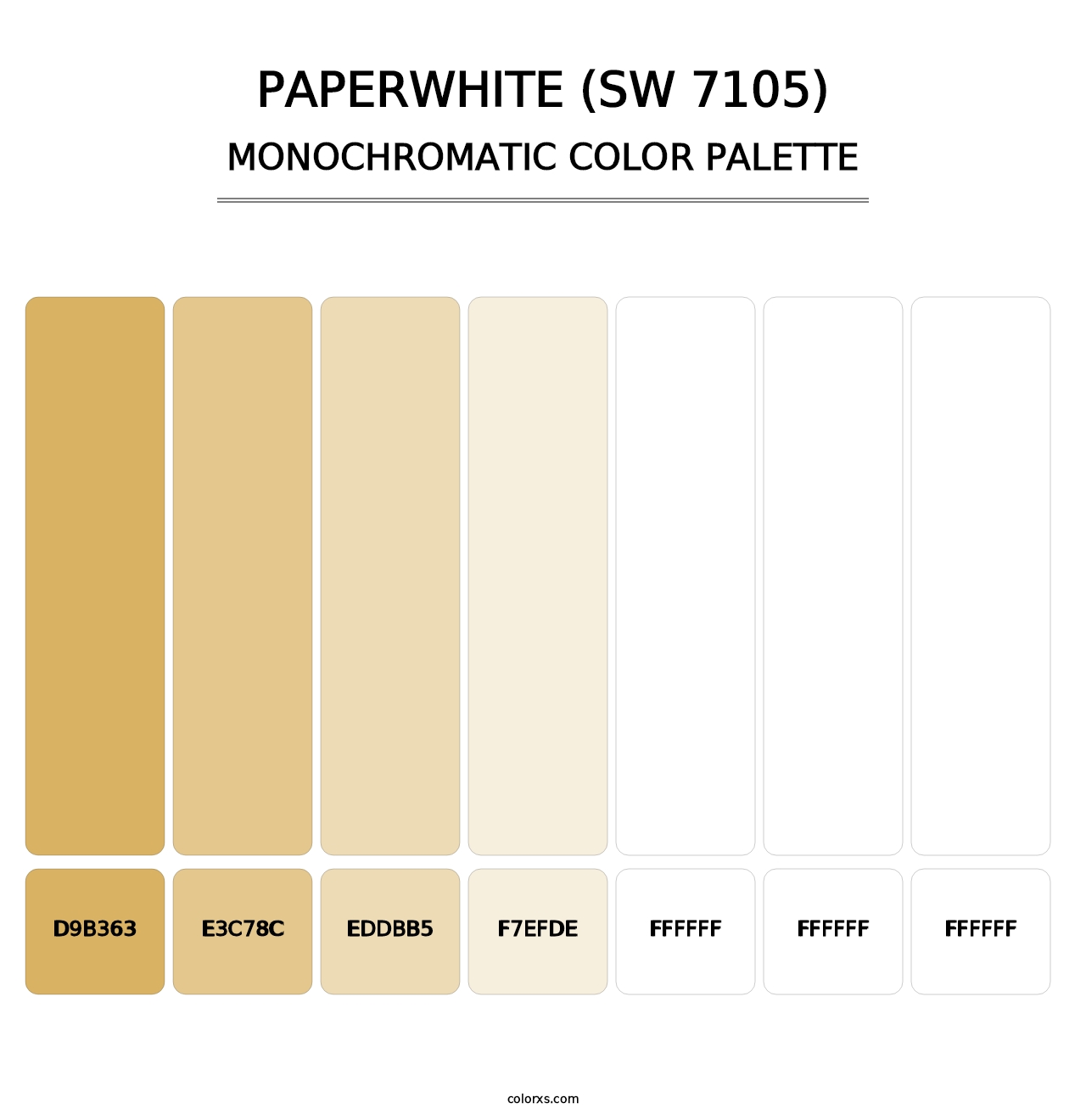 Paperwhite (SW 7105) - Monochromatic Color Palette