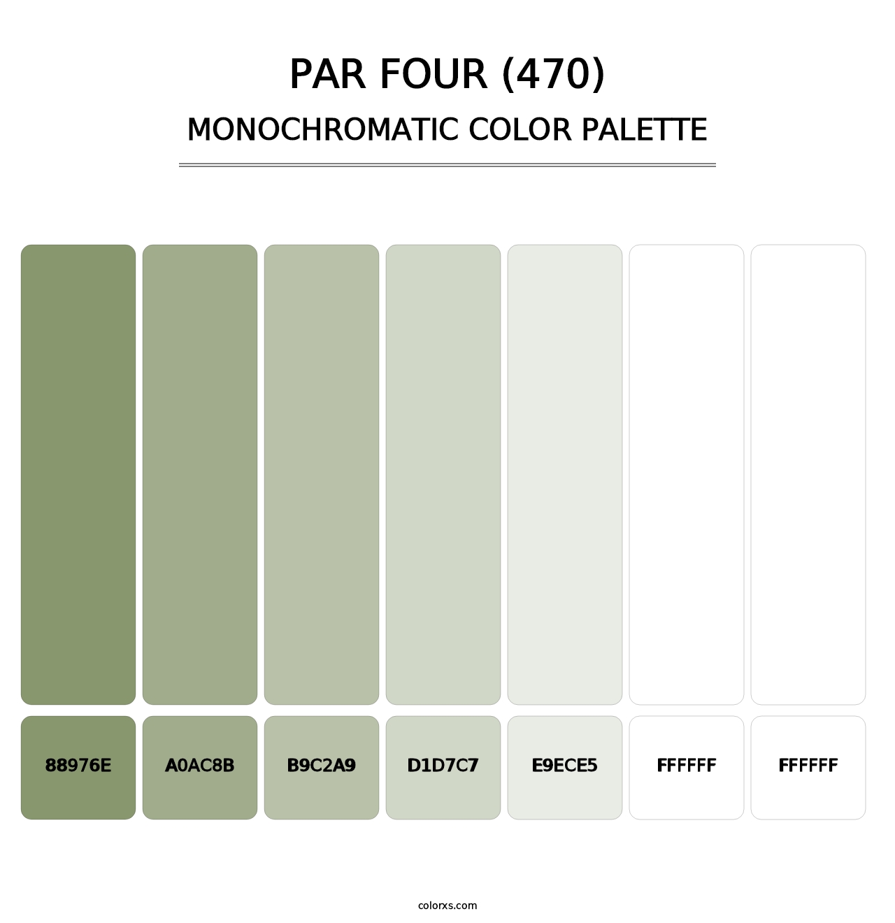 Par Four (470) - Monochromatic Color Palette