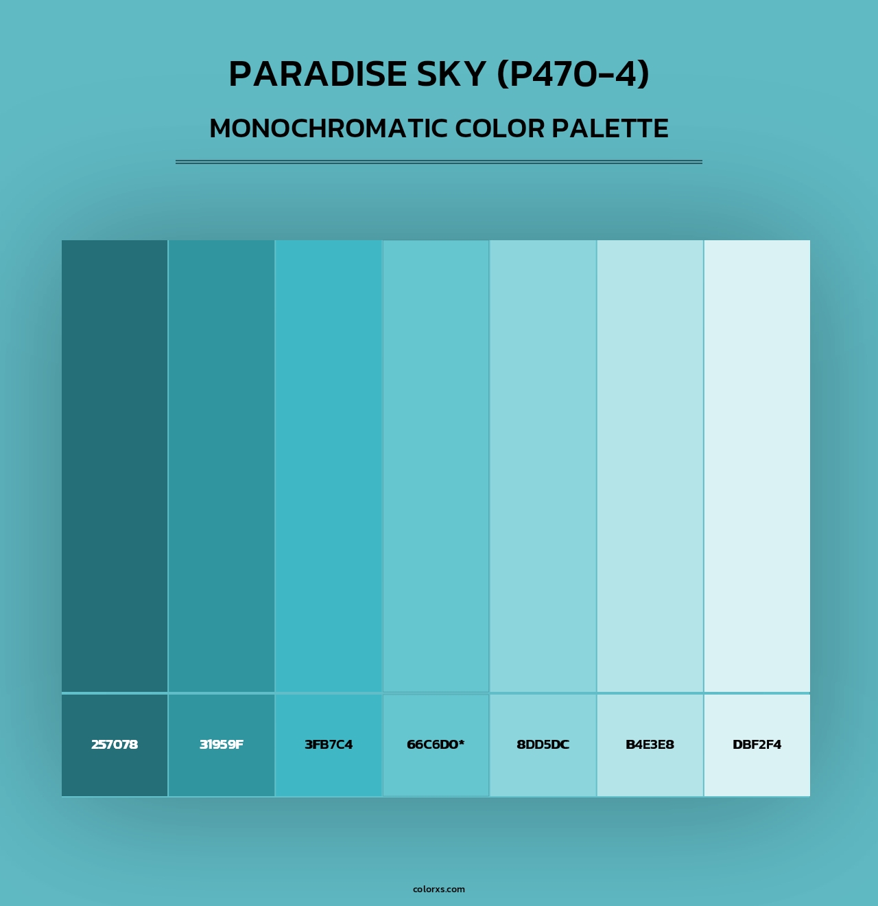 Paradise Sky (P470-4) - Monochromatic Color Palette
