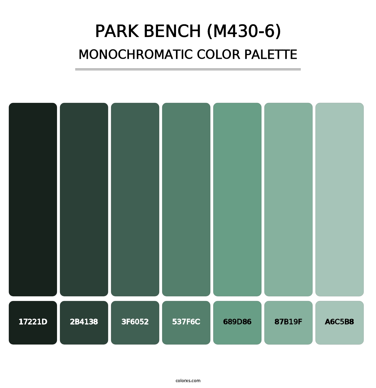 Park Bench (M430-6) - Monochromatic Color Palette