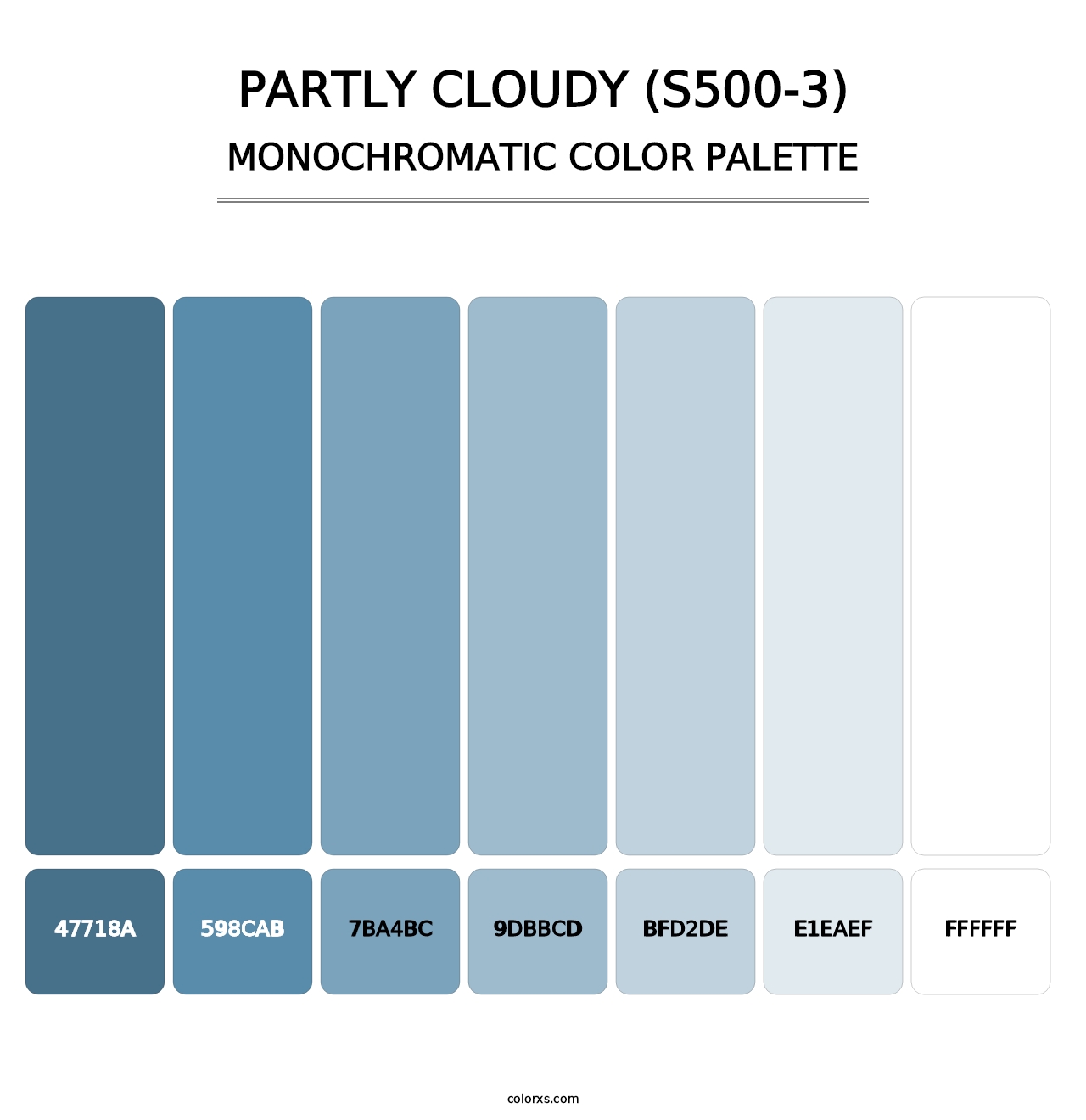 Partly Cloudy (S500-3) - Monochromatic Color Palette