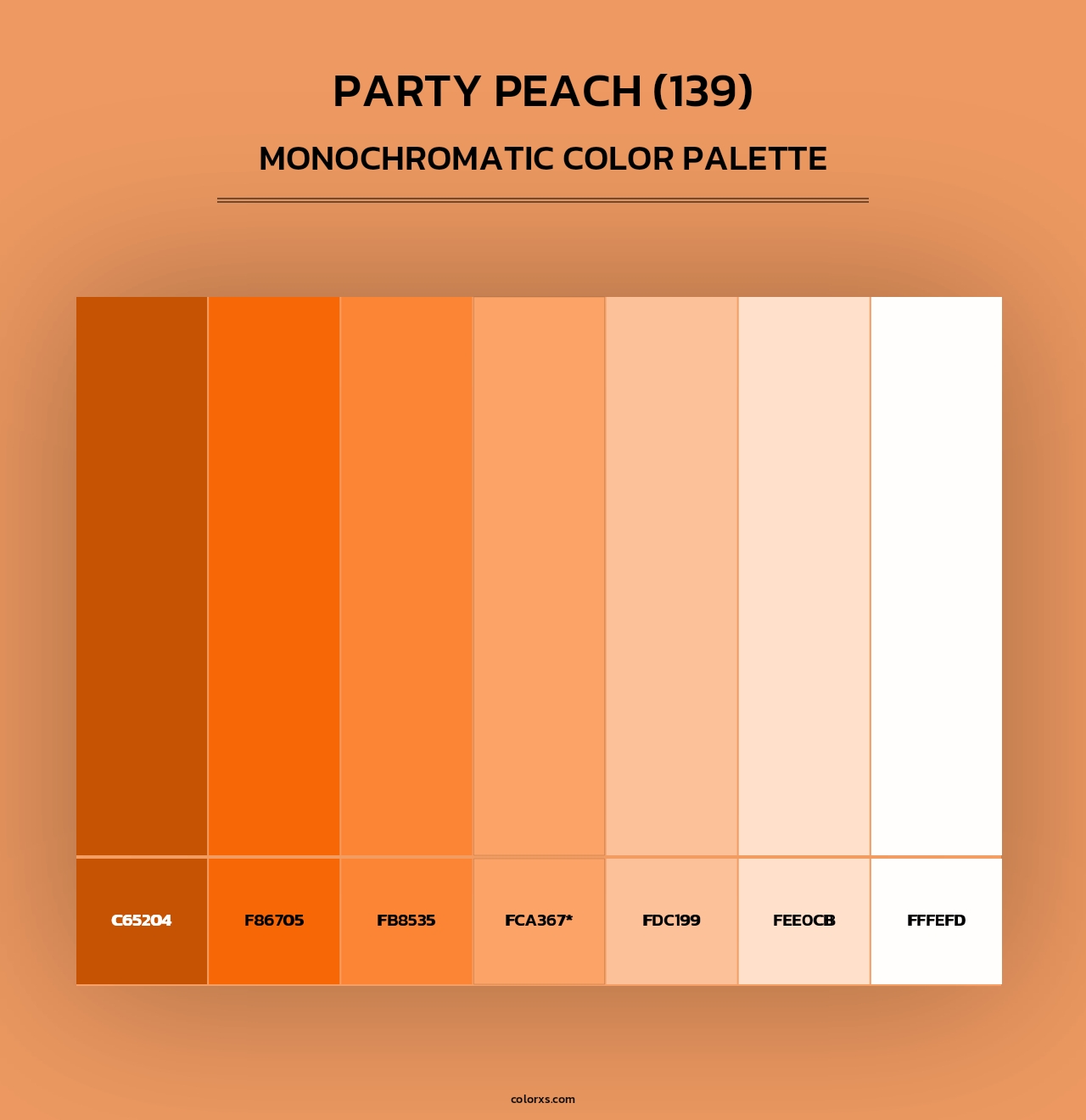 Party Peach (139) - Monochromatic Color Palette