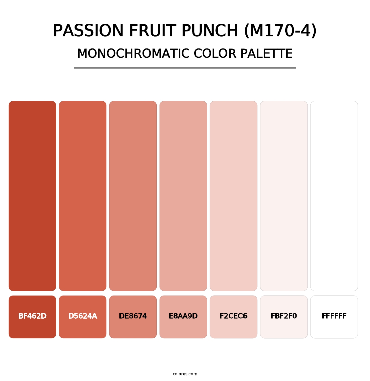 Passion Fruit Punch (M170-4) - Monochromatic Color Palette