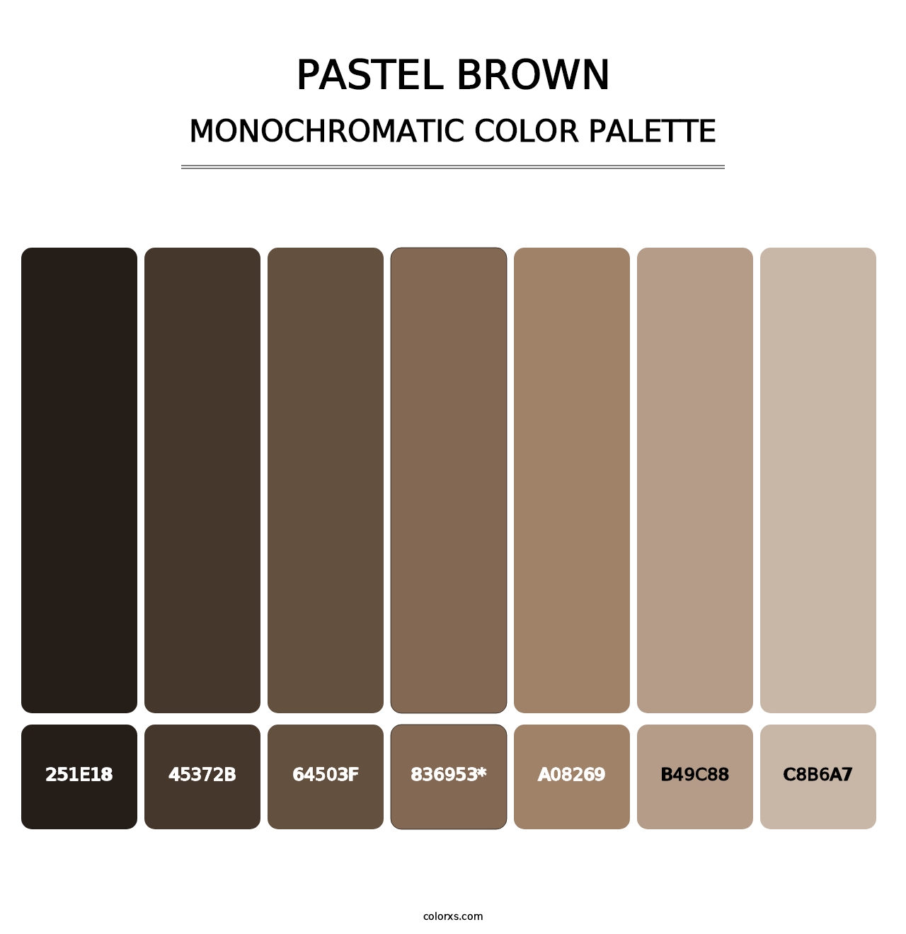 Pastel Brown - Monochromatic Color Palette