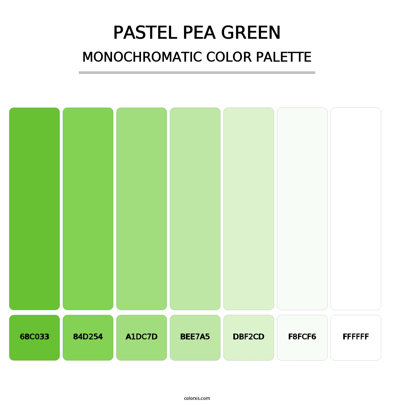 Pastel Pea Green - Monochromatic Color Palette