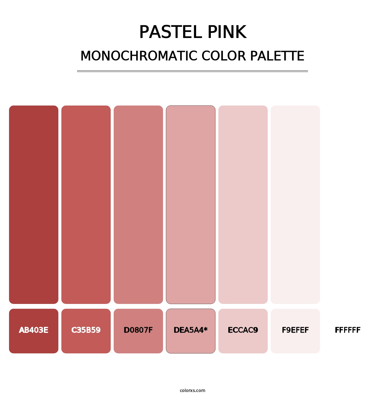 Pastel Pink - Monochromatic Color Palette