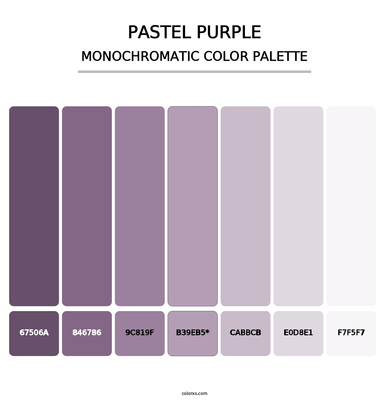Pastel Purple - Monochromatic Color Palette