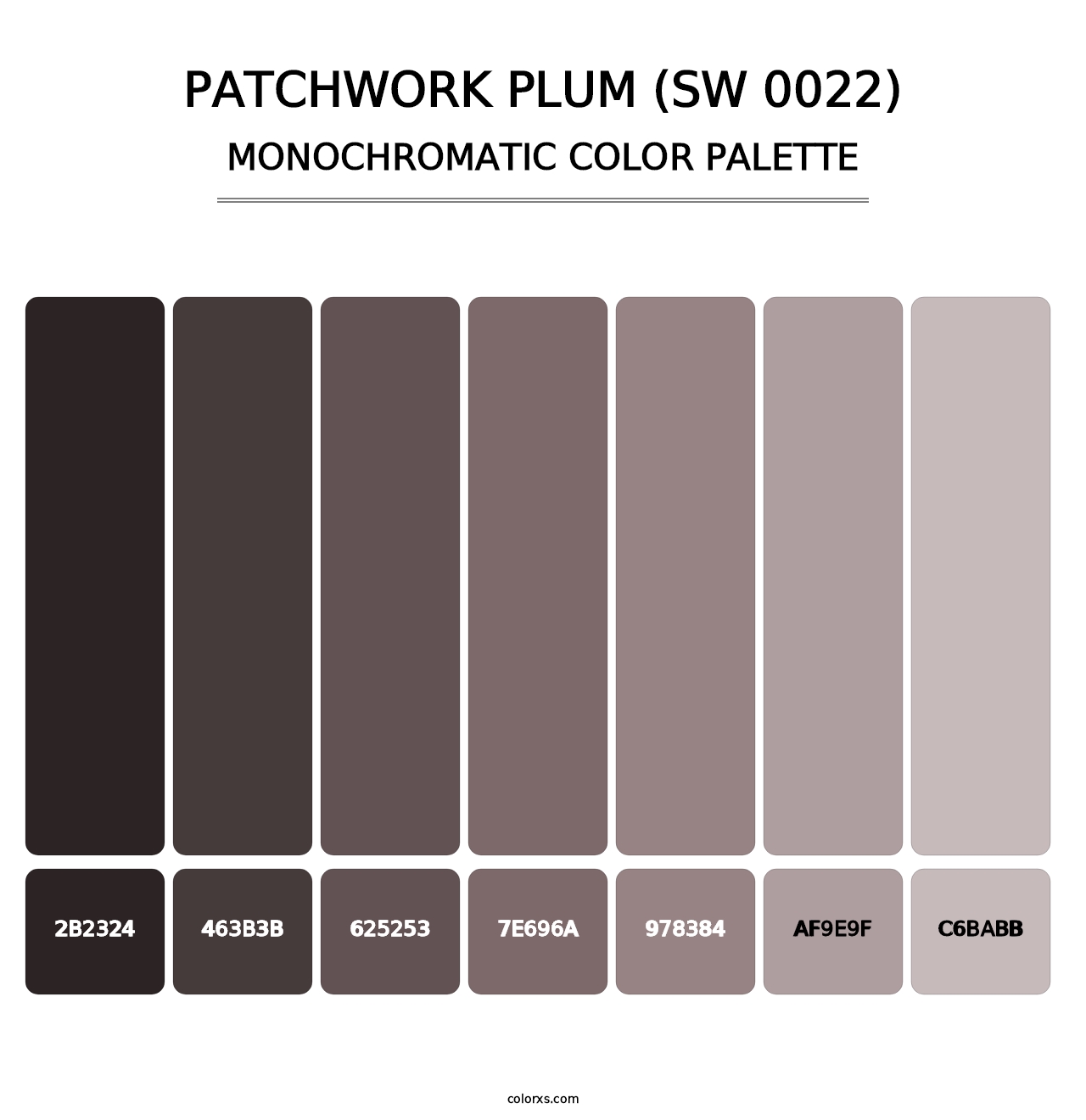 Patchwork Plum (SW 0022) - Monochromatic Color Palette