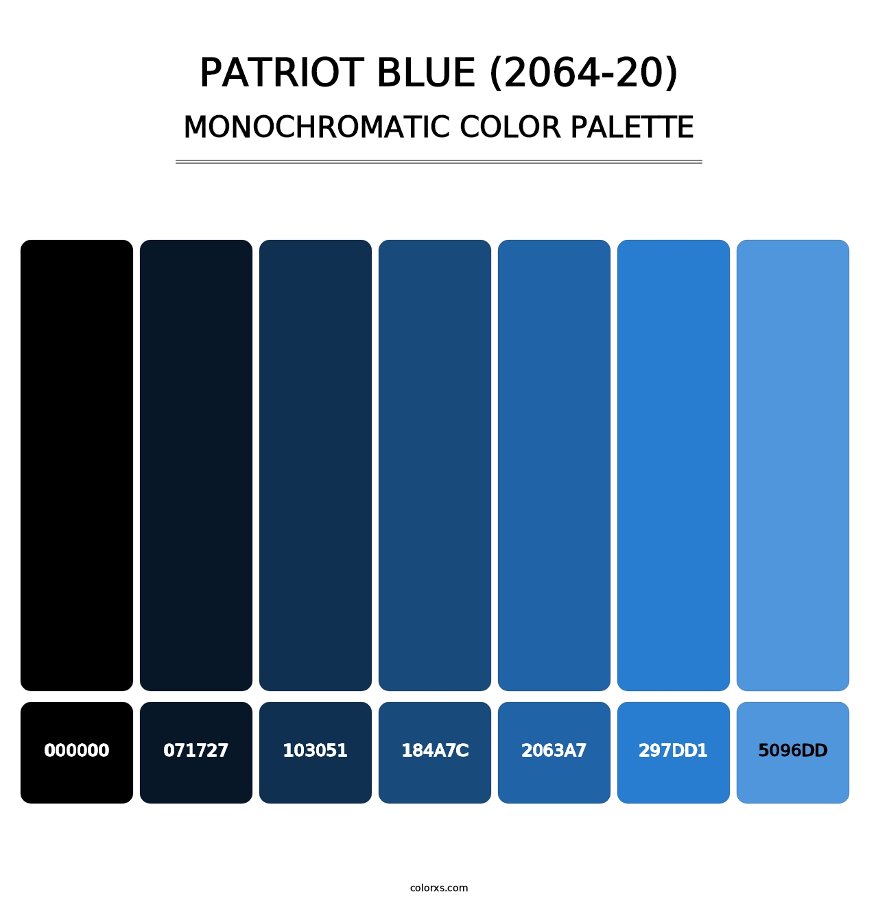 Patriot Blue (2064-20) - Monochromatic Color Palette