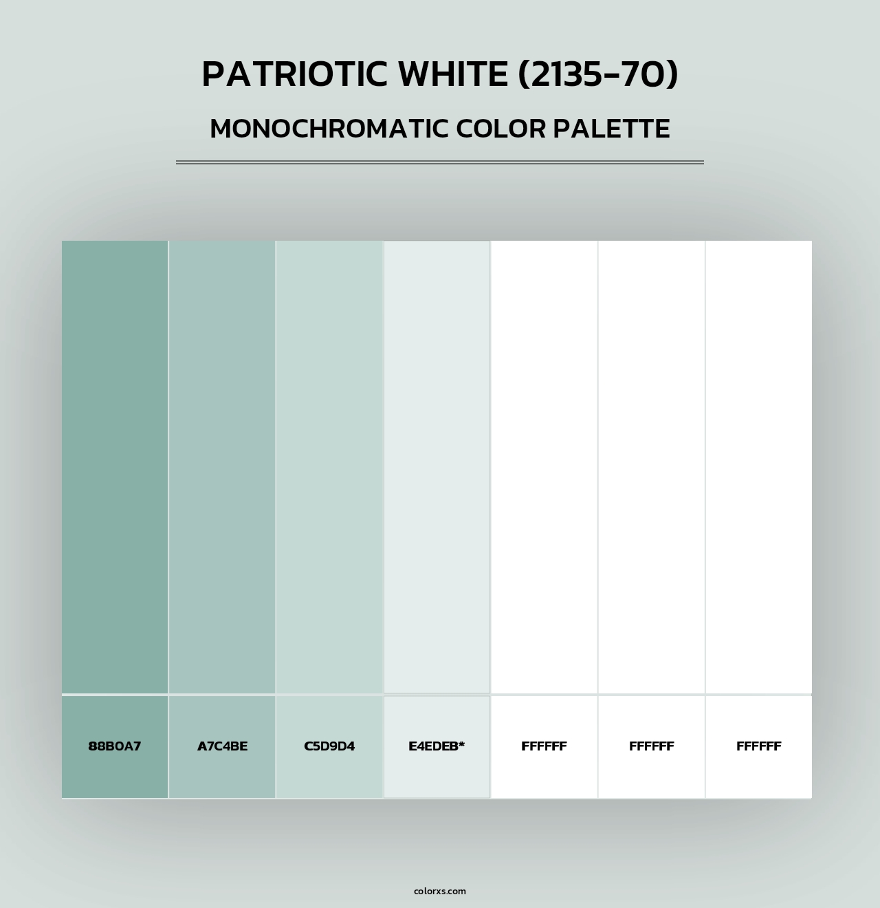 Patriotic White (2135-70) - Monochromatic Color Palette