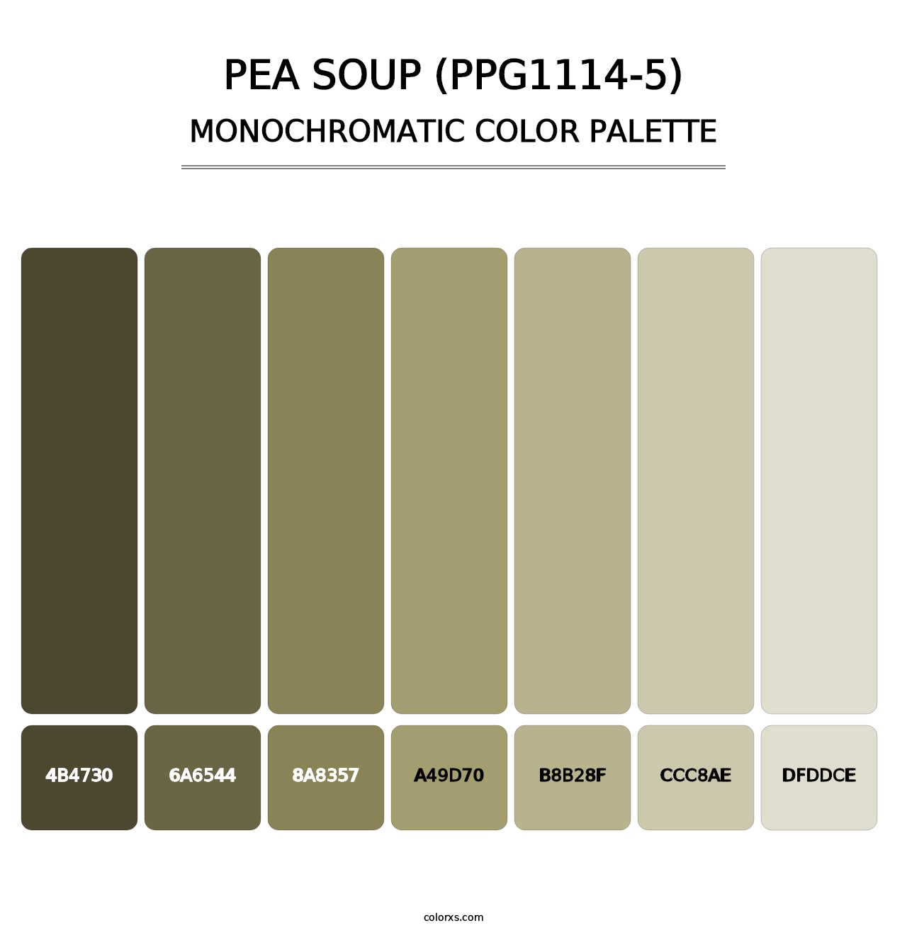 Pea Soup (PPG1114-5) - Monochromatic Color Palette