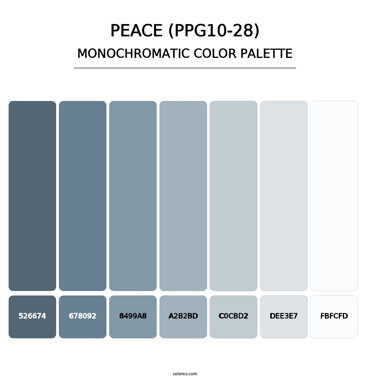 Peace (PPG10-28) - Monochromatic Color Palette