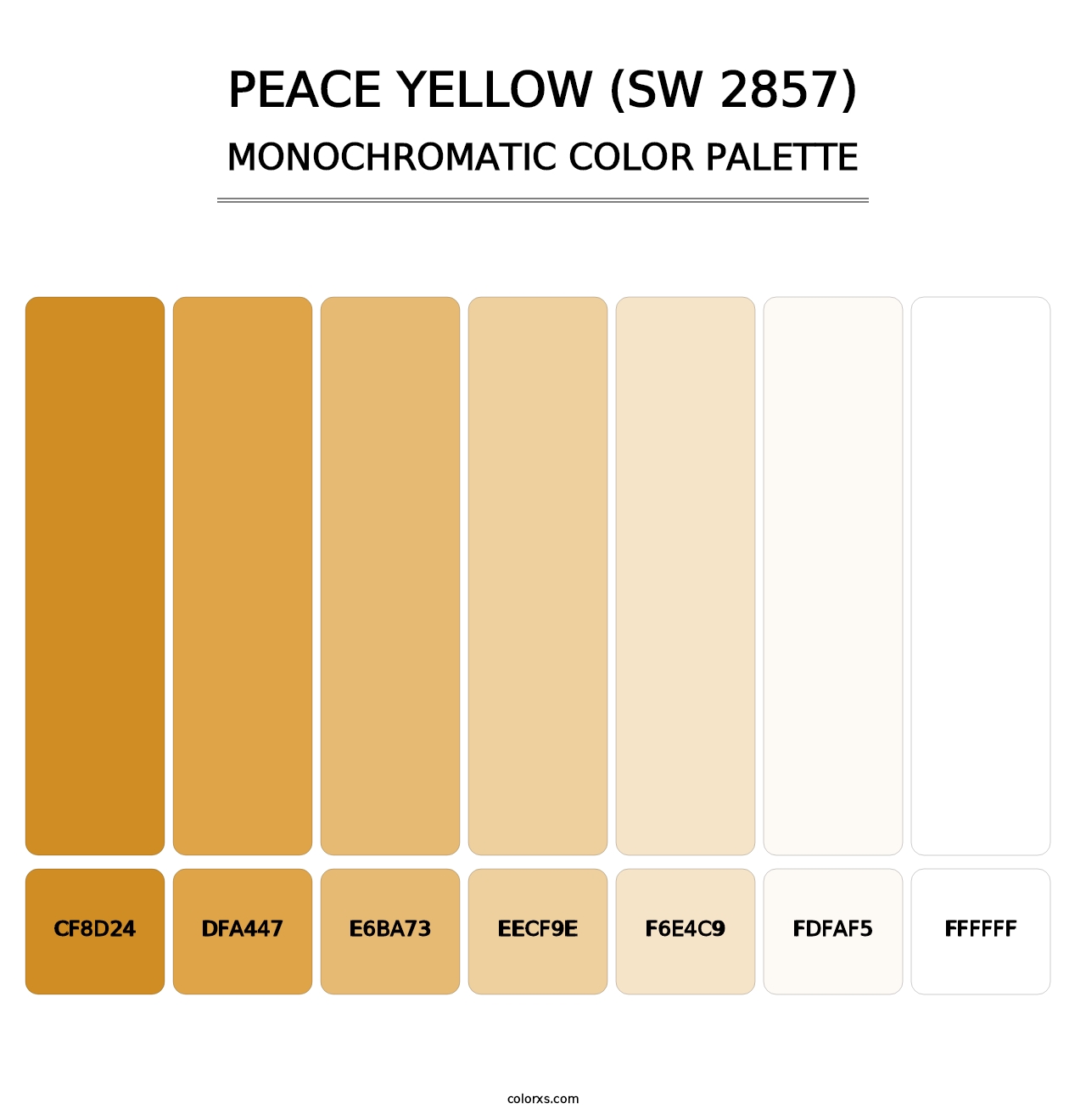Peace Yellow (SW 2857) - Monochromatic Color Palette