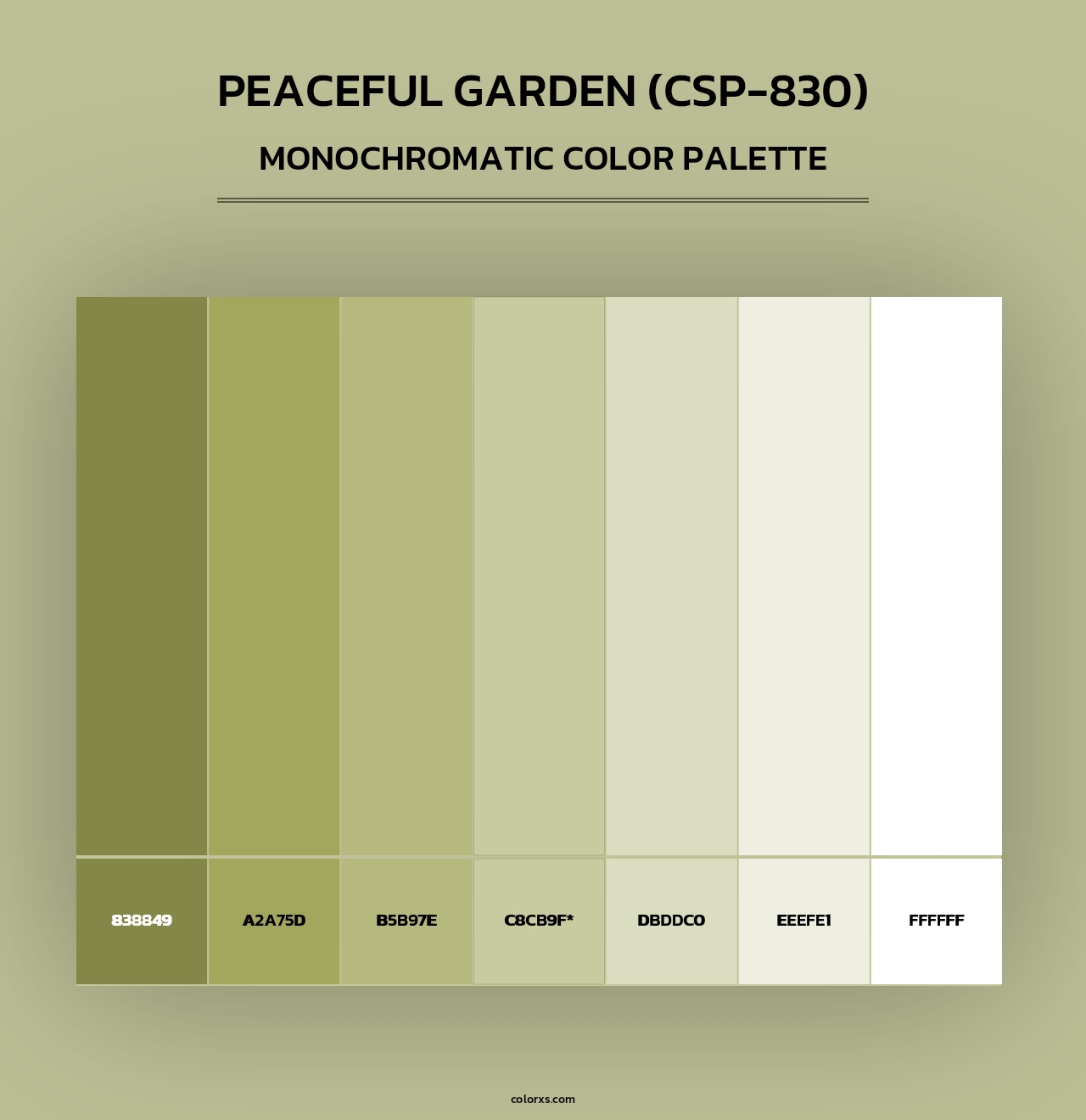 Peaceful Garden (CSP-830) - Monochromatic Color Palette