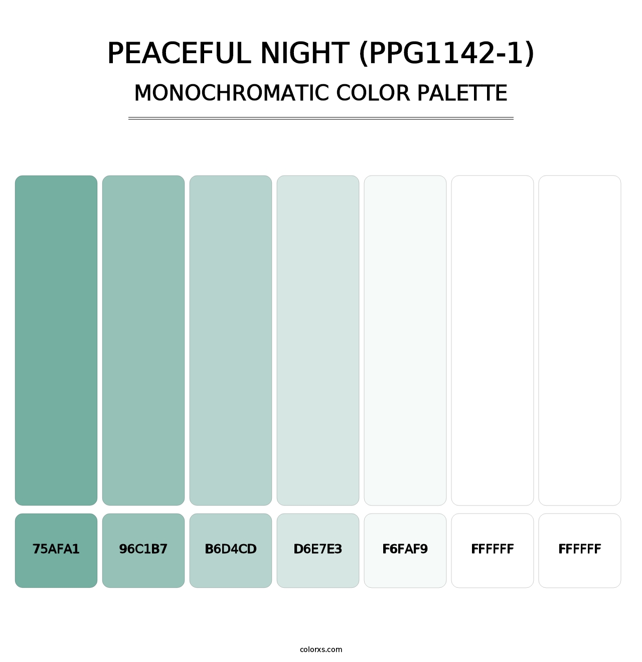 Peaceful Night (PPG1142-1) - Monochromatic Color Palette