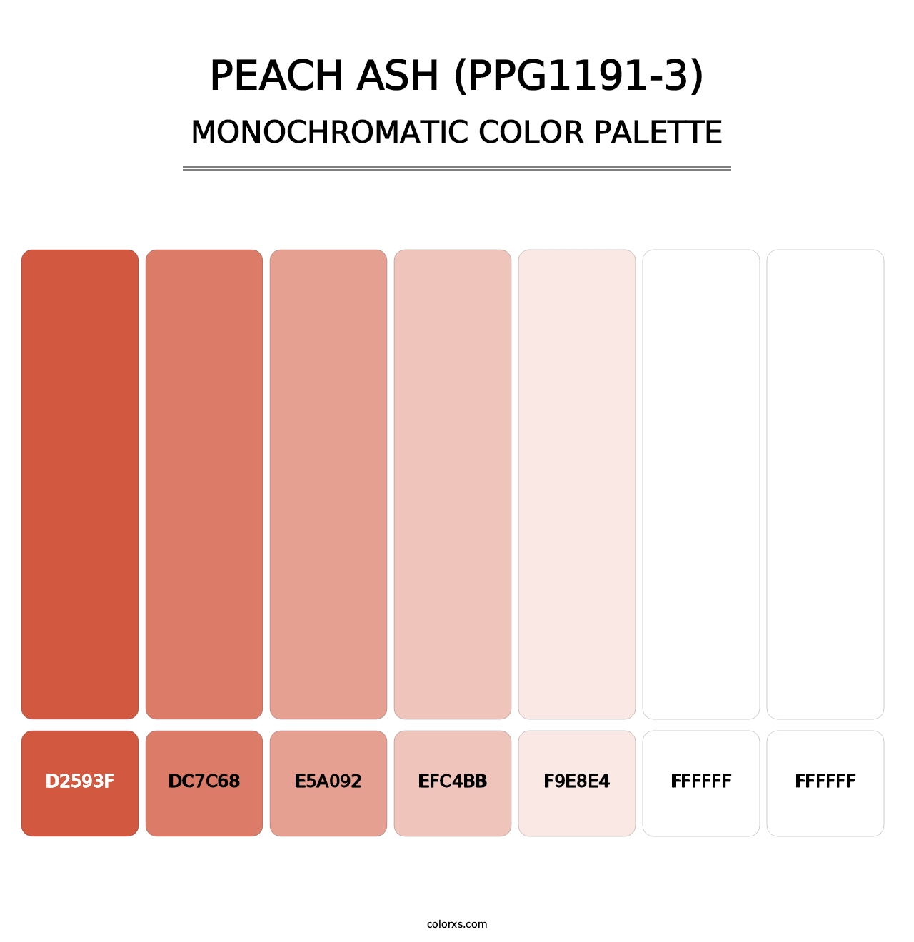 Peach Ash (PPG1191-3) - Monochromatic Color Palette