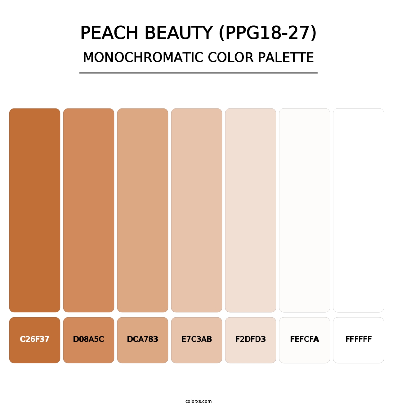 Peach Beauty (PPG18-27) - Monochromatic Color Palette