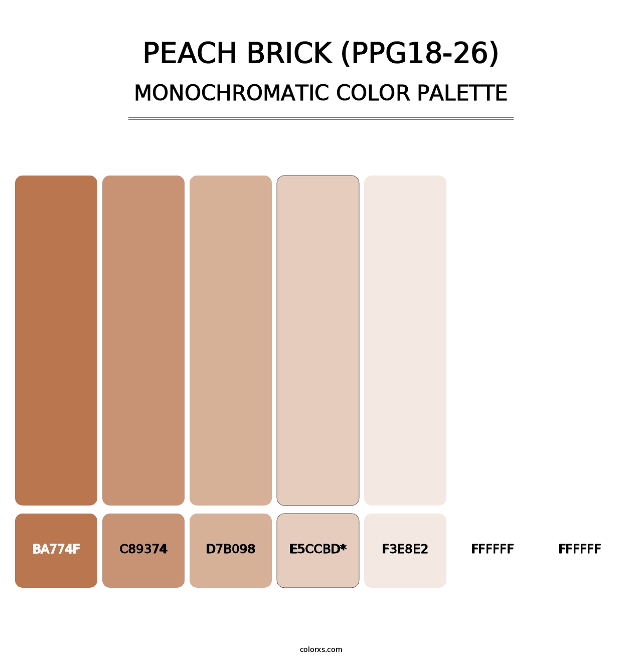Peach Brick (PPG18-26) - Monochromatic Color Palette
