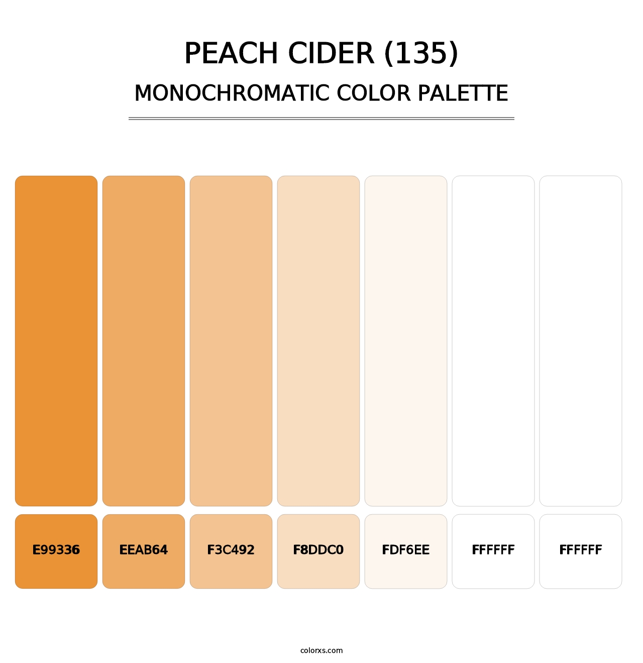 Peach Cider (135) - Monochromatic Color Palette