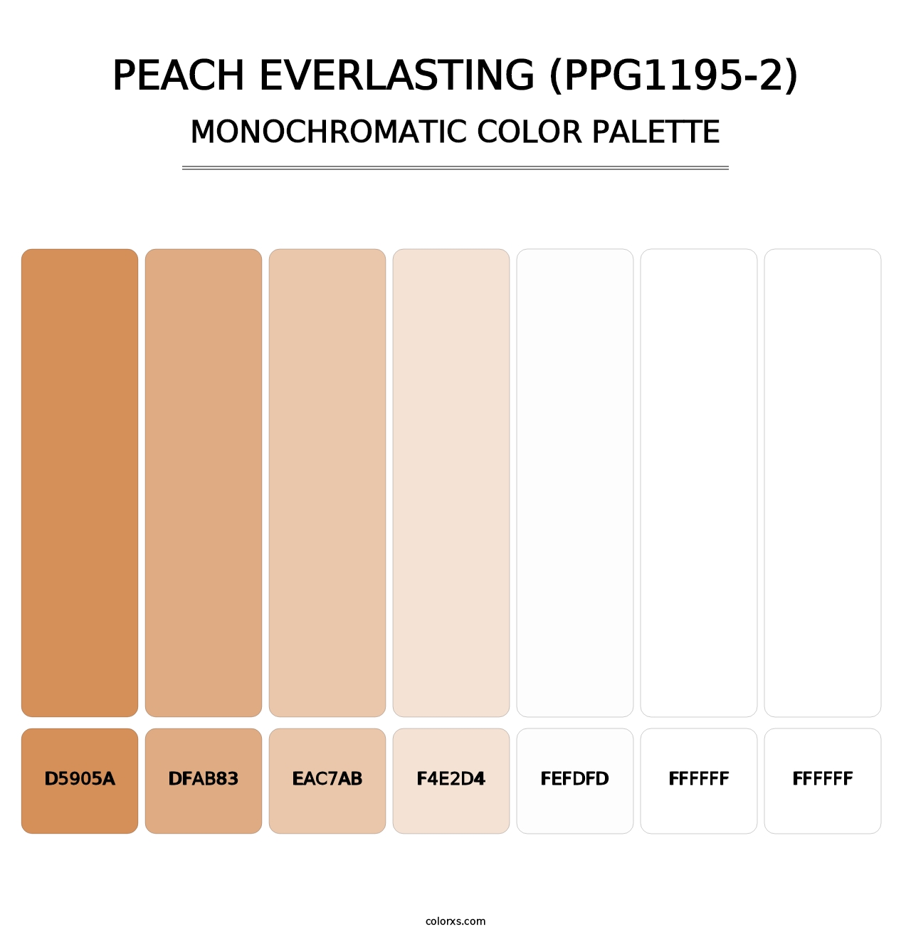 Peach Everlasting (PPG1195-2) - Monochromatic Color Palette