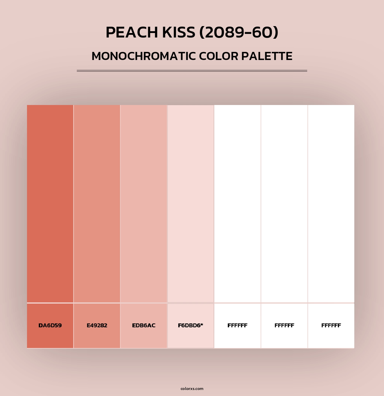 Peach Kiss (2089-60) - Monochromatic Color Palette