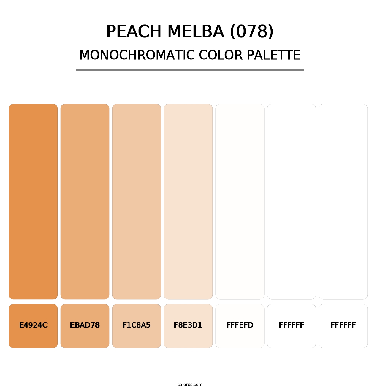 Peach Melba (078) - Monochromatic Color Palette