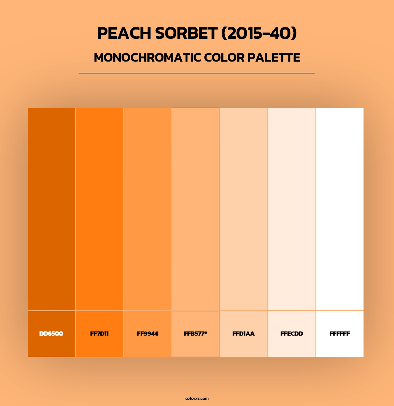 Peach Sorbet (2015-40) - Monochromatic Color Palette