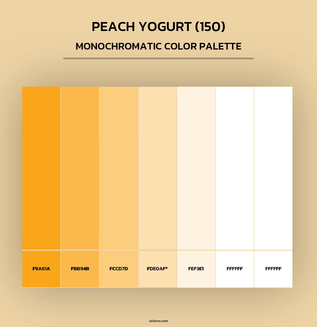 Peach Yogurt (150) - Monochromatic Color Palette