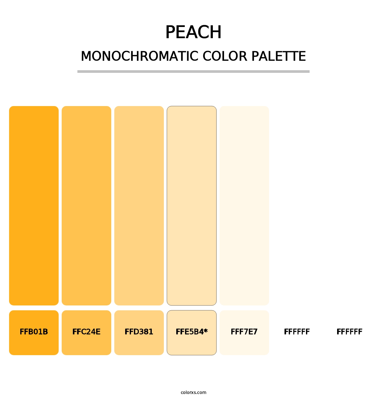 Peach - Monochromatic Color Palette