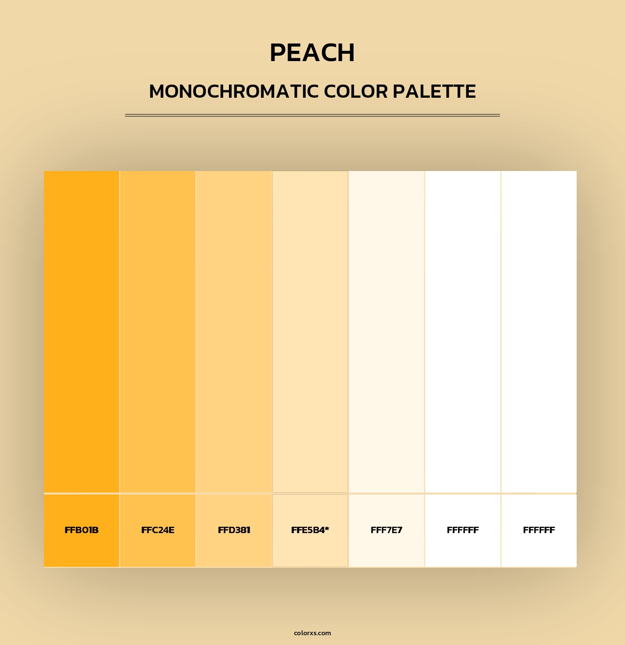 Peach - Monochromatic Color Palette